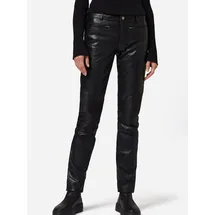 Ricano Donna - Damen Lederhose in Biker-Optik (Slim Fit/Regular Waist) – echtes (Premium) Ziegen Leder Braun, 2XL) - XXL