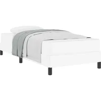 VidaXL Bettrahmen mit Matratze Reinweiß 90 x 200 cm