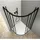 a&n&a aQualine ARLETA BLACK Duschabtrennung Viertelkreis mit Schiebetür 90 x 185 cm schwarz/Klarglas Aqualine-BLS900