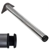 Stahlia 1 x Edelstahl Tischfuß Ø60 mm Tischbein Möbelfuß |Höhe : 1100 mm | höhenverstellbar + 30 mm|inkl. Befestigungsmaterial