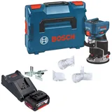 Bosch GKF 18V-8 Akku Kantenfräse 18 V 8,0 mm + 1x Akku 5,0 Ah + Ladegerät + L-Boxx