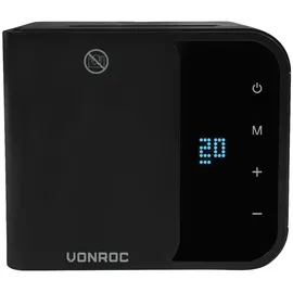VONROC Elektro Heizung - 2000W - 3 Heizstufen - Thermostat und Timer