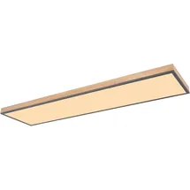 GLOBO LED-Deckenleuchte Doro Holzfarben/Graphit 120 x 30 cm
