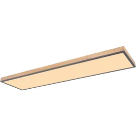 GLOBO LED-Deckenleuchte Doro Holzfarben/Graphit 120 x 30 cm