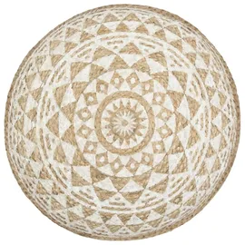 vidaXL Sitzpuff Handgefertigt 45 x 30 x 30 cm Weiß