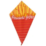 1000 Pommes Spitztüten Snacktüten mit Pommes Frites Neutraldruck Papier versch. Größen wählbar - Ink. VerpackG in D (125g)