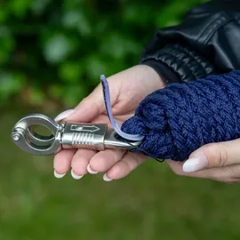 Waldhausen Anbindestrick Plus, Panikhaken, Strick dunkelblau