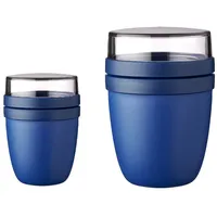 Mepal | Lunchpot Ellipse Duo | praktischer Müslibecher Joghurtbecher,
