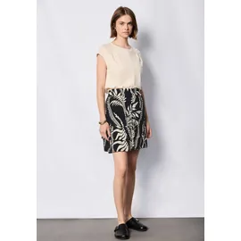 street one studio Volantrock Damen Floral Schwarz 40