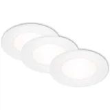 Briloner Di-Ka LED Einbauleuchte Flat-In 3er Set weiß Ø 8,6 cm 3W, neutralweiß