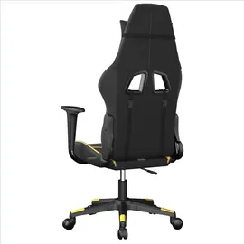 vidaXL Gaming-Stuhl Kunstleder Schwarz & Gold