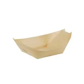 Papstar Fingerfood-Schalen Schiffchen 14 x 8,2 cm 50 St. Holz