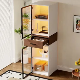 modfu Vitrine 40x40x200 cm Weiß
