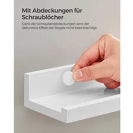 Songmics Wandregale-Set weiß 38,0 x 10,0 x 5,0 cm, 1 St.