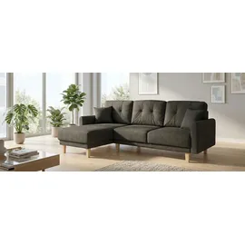 OTTO home Ecksofa TRIPLO Bettkasten 2-Sitzer Grau