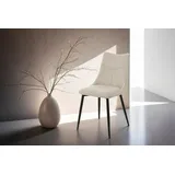 byLIVING Esszimmerstuhl Carlo (Set, 2 St), Gestell Metall schwarz, Küchenstuhl, Webstoffbezug, diverse Farben beige