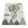 Paco Home Kinderzimmer Teppich Blau Grau Heißluftballon Wolken Tiere 3-d Design Pastell 140x200 cm,