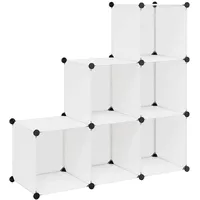 vidaXL Regalsystem Würfelregal 6 Fächer Weiß