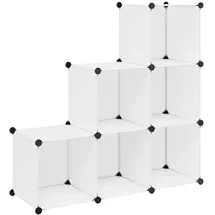 vidaXL Regalsystem Würfelregal 6 Fächer Weiß