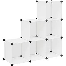 vidaXL Regalsystem Würfelregal 6 Fächer Weiß