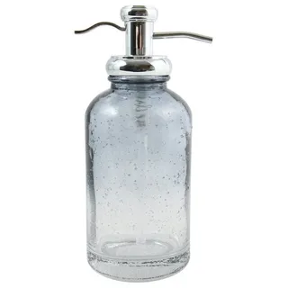 MSV Seifenspender HARRIET, Glas, Barber Shop Vintage & Retro, 400ml, blau transparent blau