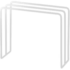 Yamazaki Tower Geschirrtuchhalter aus Stahl - für Küchenlappen/Spültuch, mit 2 Haken,stehend - 10 x 30 x 25 cm, japansiches Design, weiß