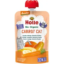 holle europe gmbh Quetschie Carrot Cat, Karotte, Mango, Banane & Birne ab 6 Monaten