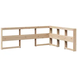 vidaXL Kopfteil mit Bücherregal L-form 135 cm Massivholz Kiefer 859283