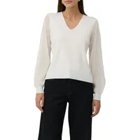 s.Oliver Black Label Damen, 2171568 Pullover, White, 40, - 40