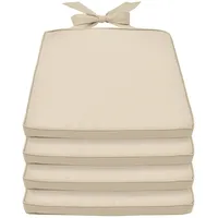 Beautissu Pia Stuhlkissen 45x40x5cm Natur 4tlg