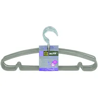 MSV Kleiderbügel, Metall, kunststoffbeschichtet, Maulwurf, Braun, 10 Stück, Taupe,