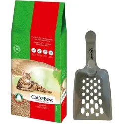 JRS Katzenstreu Cats Best Eko Plus 40l (17,2kg) + Schaufel für Streu GRATIS!