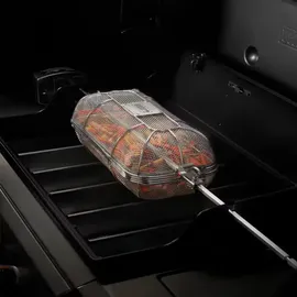 Weber Drehspießkorb Ø 30 cm Edelstahl weiß