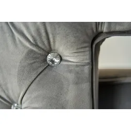 KAWOLA Cocktailsessel SENSO Velvet 77 x 77 x 67 cm Silbergrau gepolstert