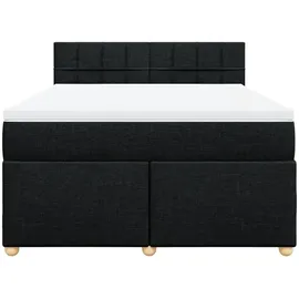 vidaXL Boxspringbett 140 x 200 cm Schwarz