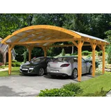 SKANHOLZ Skan Holz Bogendach-Carport Franken 635 x 541 Eiche hell