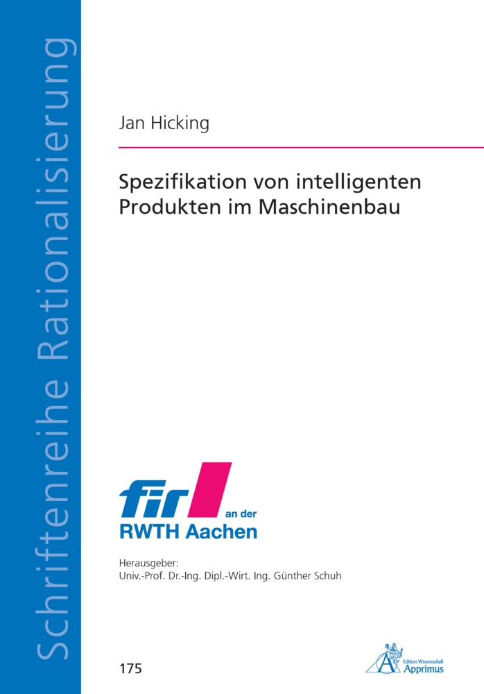 Schriftenreihe Rationalisierung / Spezifikation Von Intelligenten Produkten Im Maschinenbau - Jan Hicking  Kartoniert (TB)