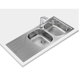 Teka Universe 80 T-XP 2B 1D Einbau Doppelspüle reversibel edelstahl (115170001)