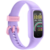 BIGGERFIVE Vigor 2 L Fitness Tracker Uhr Kinder, Fitnessuhr mit Aktivitätstracker, Schrittzähler, Pulsuhr, Schlafmonitor, Kalorienzähler, IP68 Wasserdicht Kinderuhr für Junge Mädchen, Lila