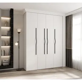 abiks möbel Drehtürenschrank COMO 180 x 245,5 x 40 cm Schwarz/Weiß