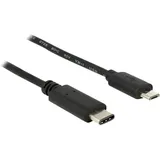 DeLock USB-C auf Micro-USB 1 m Schwarz