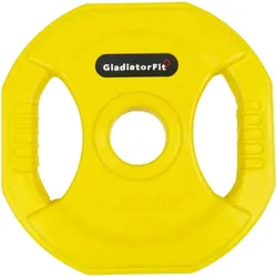 Gewichtsscheiben Pump Gummi und Griffe Ø 31mm (Satz von 2) GELB 1.25kg