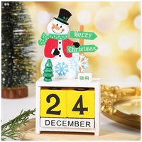 XDeer Adventskalender Holz Weihnachtskalender Weihnachten Countdown, Adventskalender Weihnachtsmann Kalender Für Weihnachts gelb