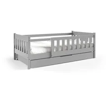masseno Kinderbett ELSA 80 x 160 cm Kiefer massiv grau