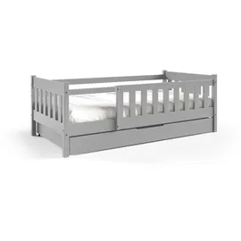 masseno Kinderbett ELSA 80 x 160 cm Kiefer massiv grau