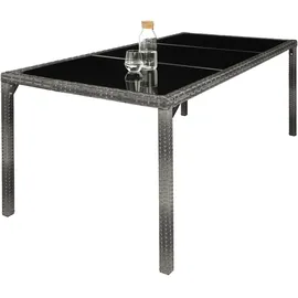 Tectake Valencia Set 9-tlg. grau meliert