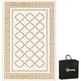 Outsunny Outdoor-Teppich cremeweiß B/H/L: ca. 274x182x0,3 cm - cremeweiß, braun