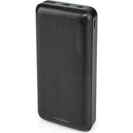 Nedis Powerbank 20000 mAh 2x 3.0 A Anzahl der Ausgänge: 2 Ausgangsanschluss: 1x USB-A / 1x U... (20000 mAh, 74 Wh), Powerbank, Schwarz