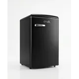 DMDK DKB1 Retro-Tischkühlschrank mit Gefrierfach, 88 cm, mattschwarz - Schwarz