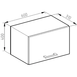 Vicco Hängeschrank R-Line 60 x 40 x 31 cm Rot